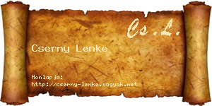 Cserny Lenke névjegykártya