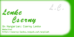 lenke cserny business card
